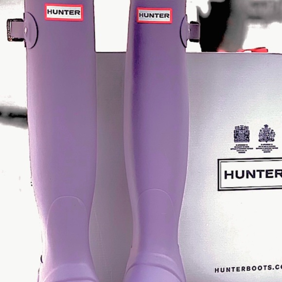 NWT Hunter Original Tall Matte Purple Rain Boot - Picture 3 of 9